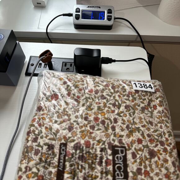 Vintage JC Penney Full Flat Sheet Percale Nantucket Fall Floral Cotton Blend - Picture 9 of 9